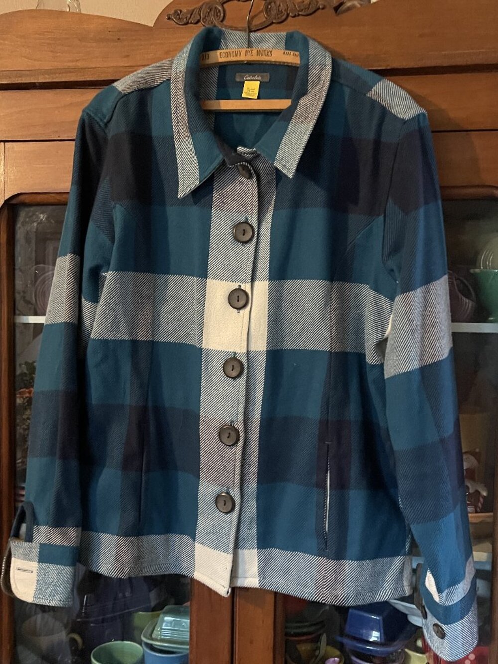 Cabela's Ladies Cotton Plaid Jacket - Size XL